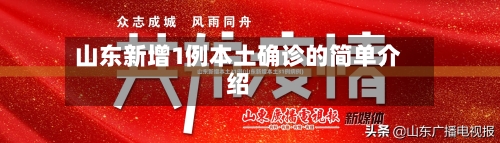 山东新增1例本土确诊的简单介绍