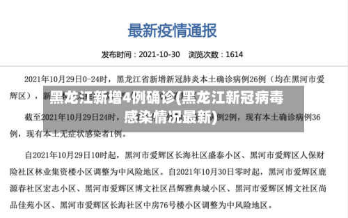 黑龙江新增4例确诊(黑龙江新冠病毒感染情况最新)