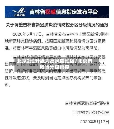 北京2地升级为高风险地区/北京市风险分级管控