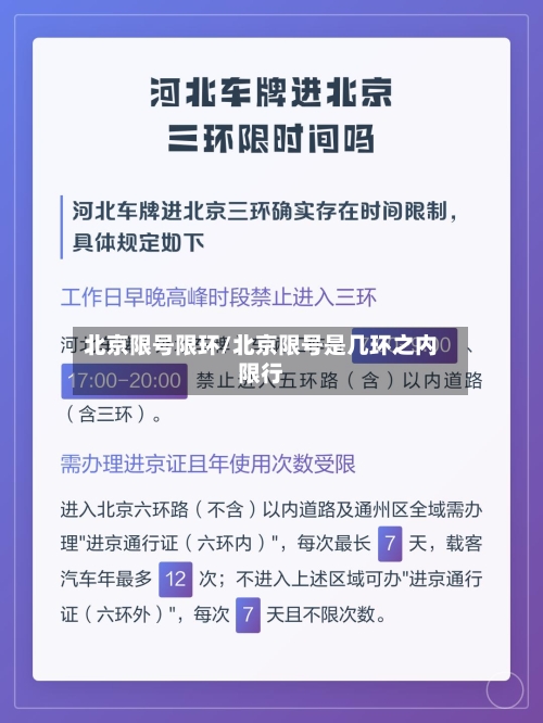 北京限号限环/北京限号是几环之内限行