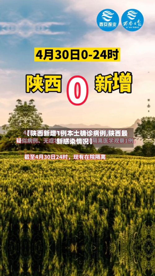 【陕西新增1例本土确诊病例,陕西最新感染情况】