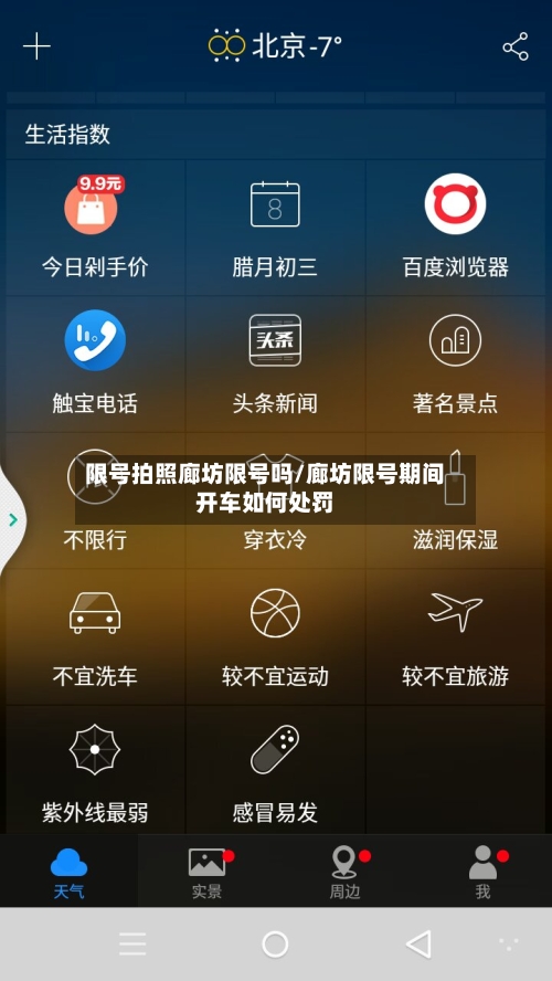 限号拍照廊坊限号吗/廊坊限号期间开车如何处罚