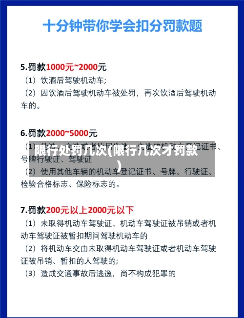 限行处罚几次(限行几次才罚款)
