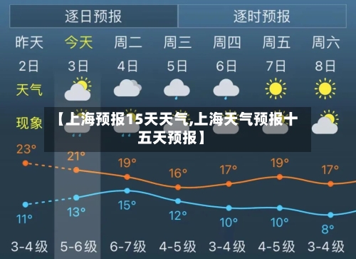 【上海预报15天天气,上海天气预报十五天预报】