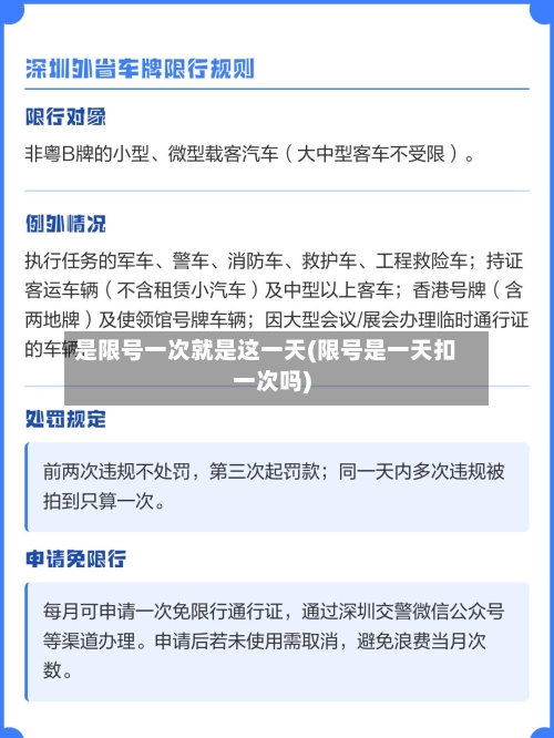 是限号一次就是这一天(限号是一天扣一次吗)