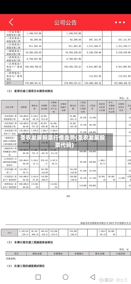 圣农发展股票行情走势(圣农发展股票代码)
