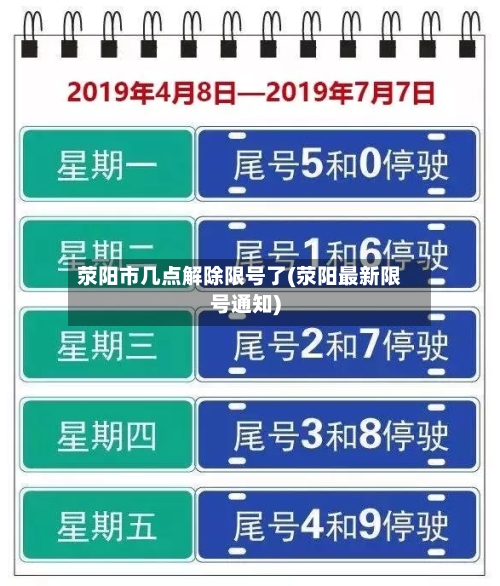 荥阳市几点解除限号了(荥阳最新限号通知)