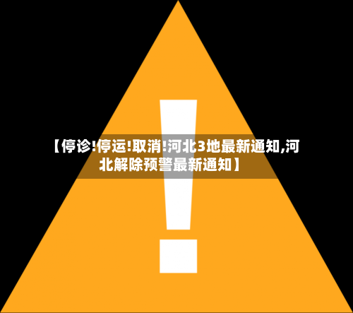 【停诊!停运!取消!河北3地最新通知,河北解除预警最新通知】