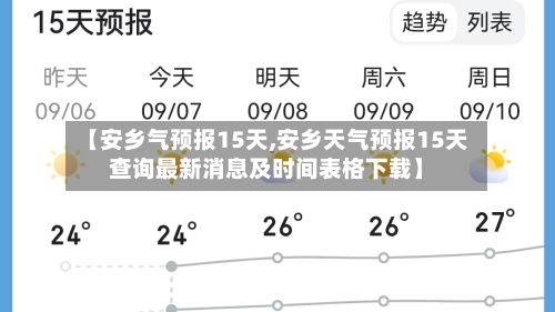 【安乡气预报15天,安乡天气预报15天查询最新消息及时间表格下载】