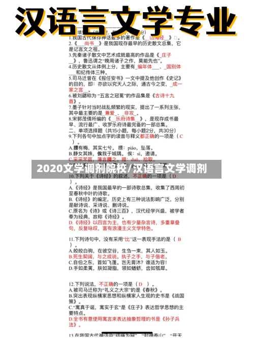 2020文学调剂院校/汉语言文学调剂