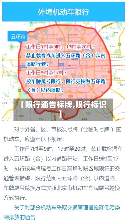 【限行通告标牌,限行标识】