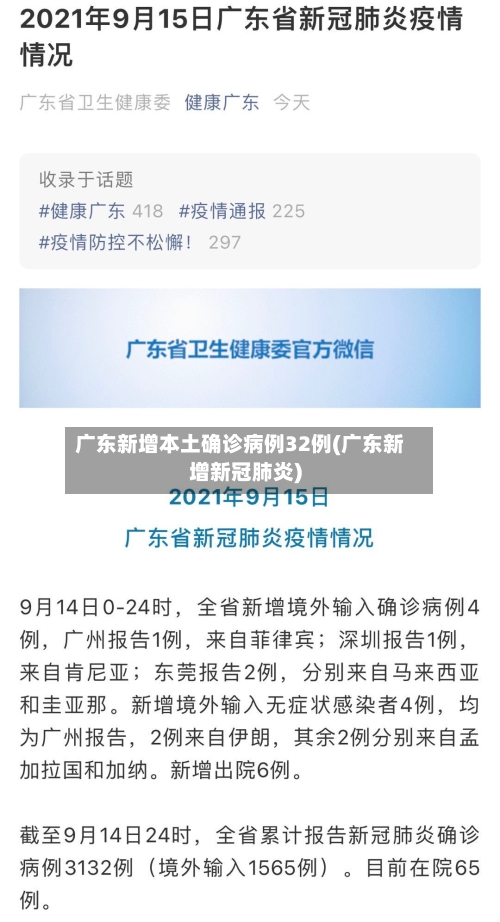 广东新增本土确诊病例32例(广东新增新冠肺炎)
