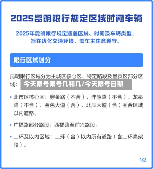 今天限号限号几和几/今天限号日期