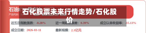 石化股票未来行情走势/石化股价
