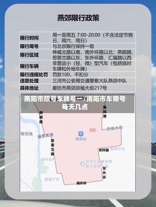 南阳市限号车牌号一/南阳市车限号每天几点
