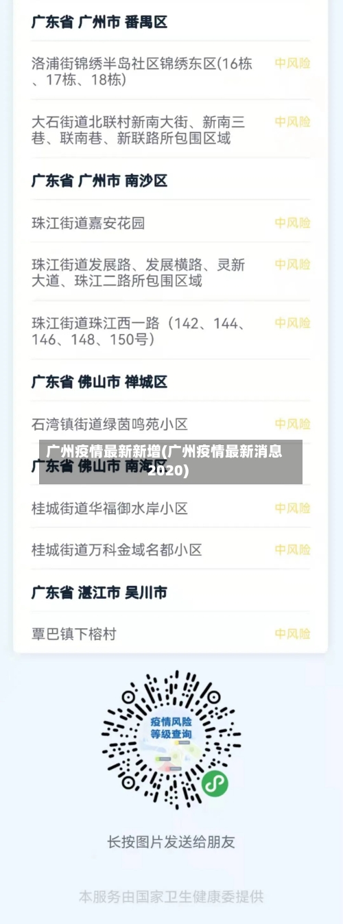 广州疫情最新新增(广州疫情最新消息2020)