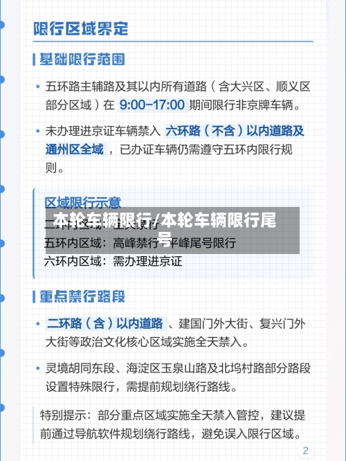 本轮车辆限行/本轮车辆限行尾号