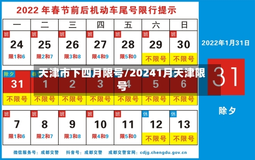 天津市下四月限号/20241月天津限号
