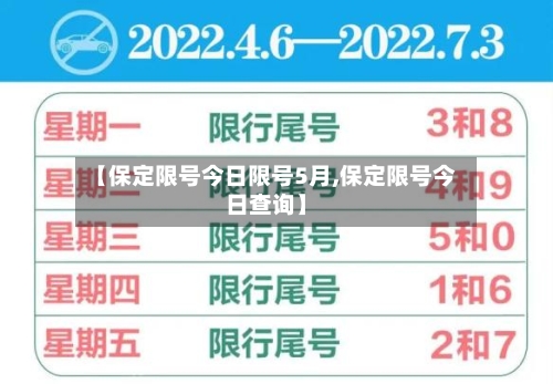 【保定限号今日限号5月,保定限号今日查询】