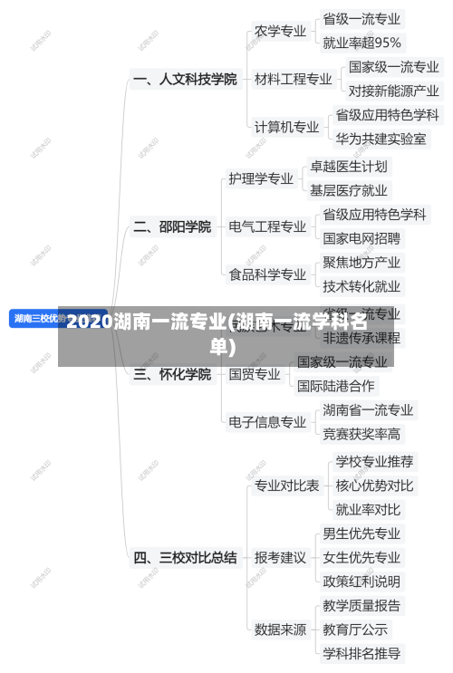2020湖南一流专业(湖南一流学科名单)
