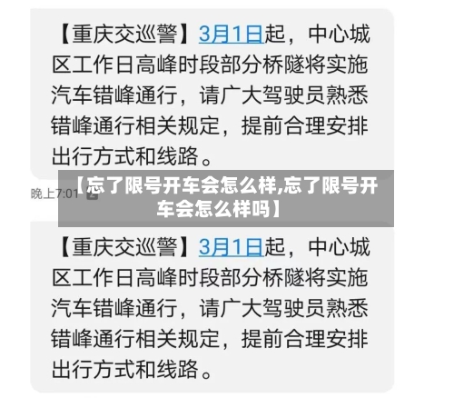【忘了限号开车会怎么样,忘了限号开车会怎么样吗】